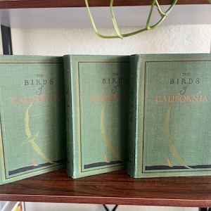 The Bird of California Vol. 1-3, by William Leo Dawson - Nature Books, Decorative, Vintage, Rare Books, Beautiful Book Set