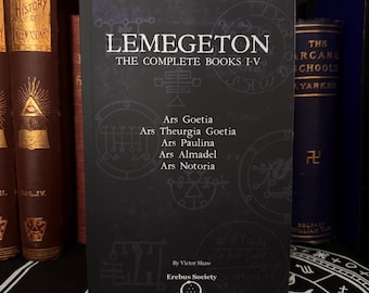 Lemegeton Complete ARS Goetia 5 Books - Occult Metaphysics Goetia Black Magic Witchcraft Enochian Magic Golden Dawn Esotericism Thelema