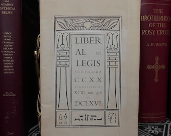 Liber Al Vel Legis by Master Therion aka Aleister Crowley - Thelema, Occult, Golden Dawn, OTO, Hermeticism, Magick, Egyptian Temple, Masonic