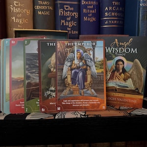 Baralho de cartas do oráculo dos anjos e ancestrais - Cartas de tarô para iniciantes Espiritualidade da Nova Era Metafísica Livros Alquimia oculta Astrologia hermética