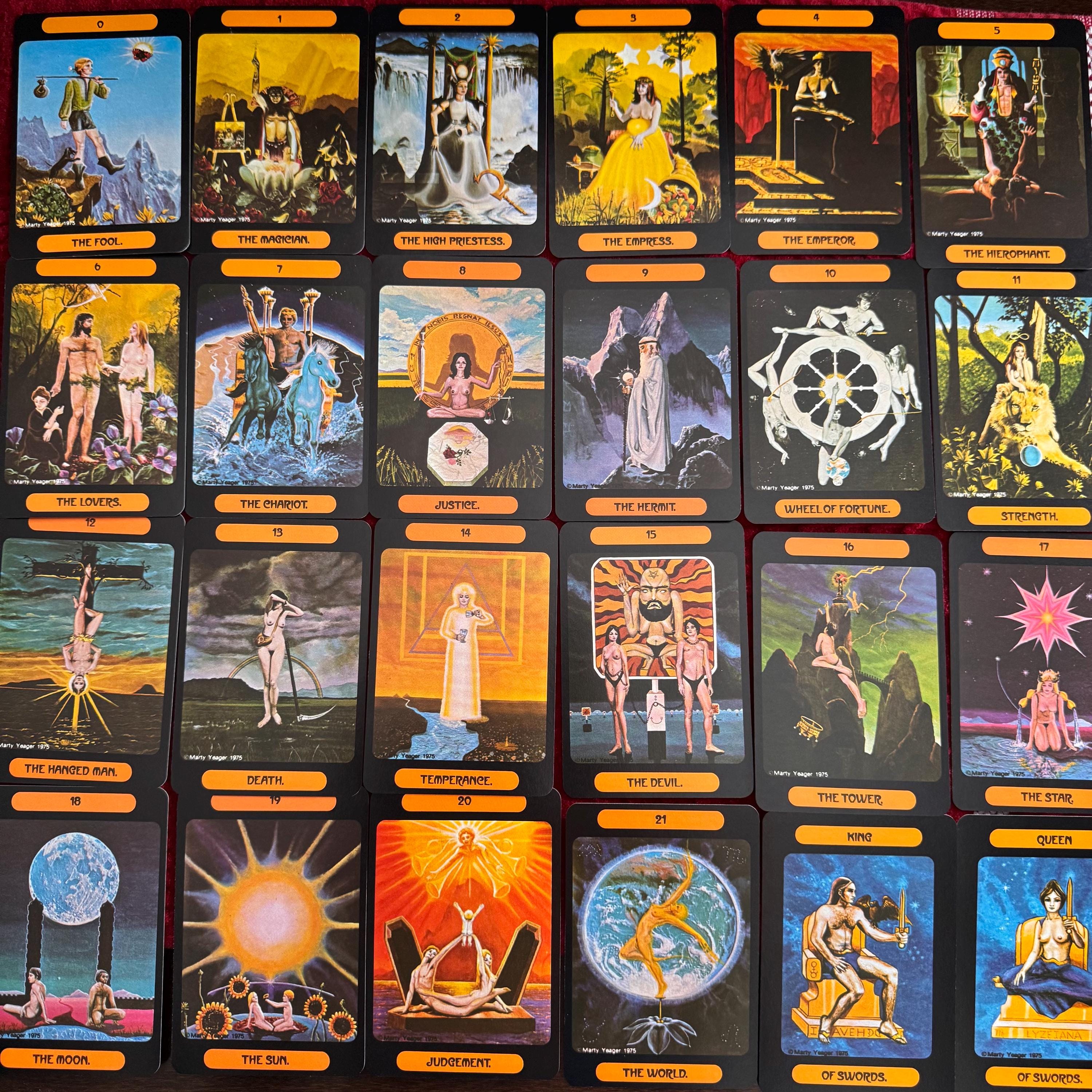 Yeager Tarot of Meditation Complete Vintage Tarot Cards