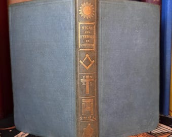 Signos y símbolos Doce conferencias de masonería de George Oliver (1857) - Illuminati Rare Freemasonry Occult Books El ojo que todo lo ve Esotérico