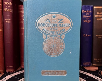 A to Z Horoscope Maker And Delineator - Vintage Beginner Astrology Books New Age Spirituality Metaphysics Alchemy Hermetic Occult Books