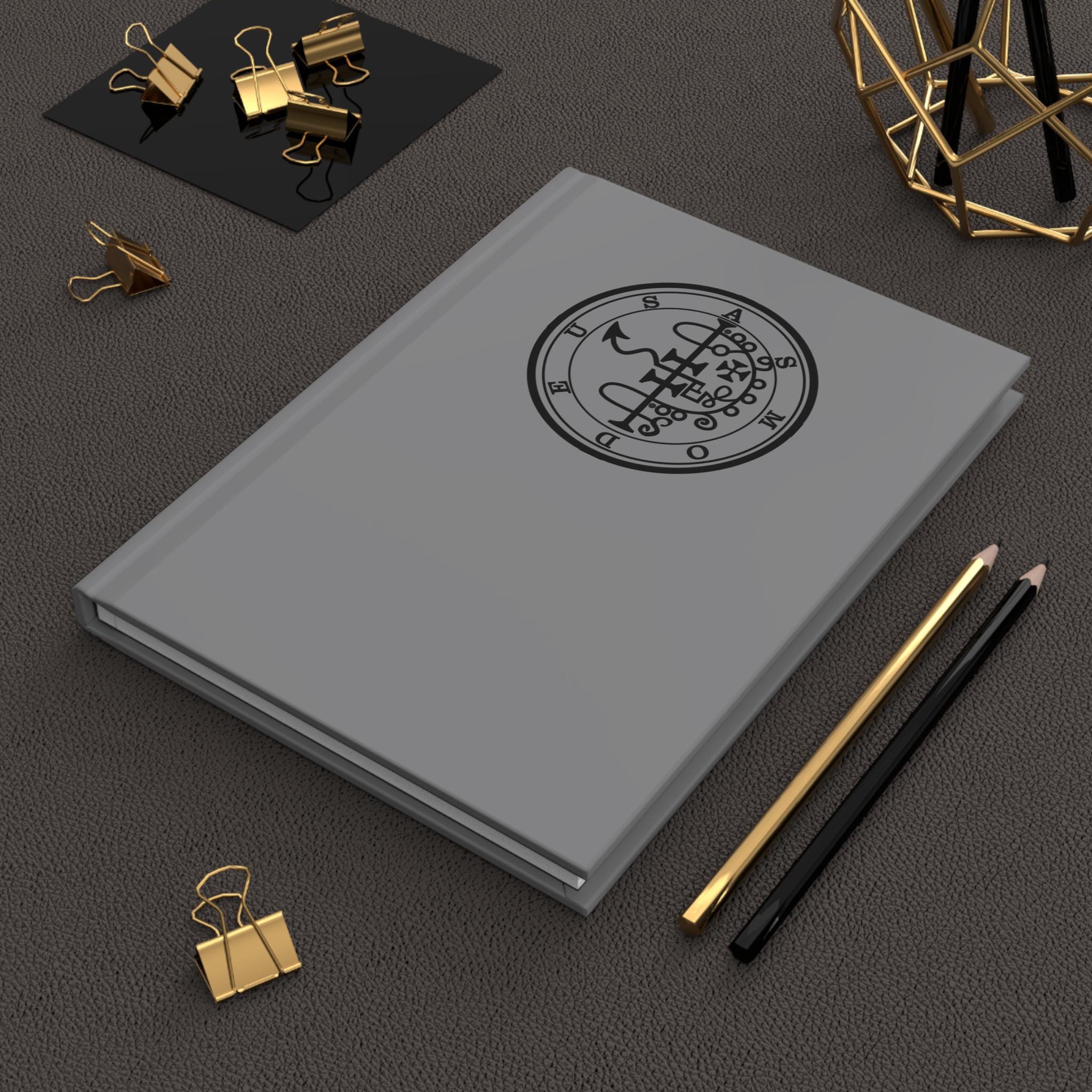 Asmodeus Sigil Book of Shadows Grimoire Hardcover Journal Matte Pagan Ritual Manifestation Lucid Dream Journal Talismanic Enochian Magick