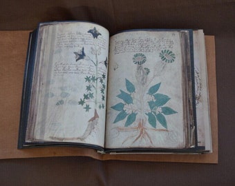 Voynich Manuscript Leather Reproduction - Occult Books, New Age, Wicca, Earth Magick, Gaia, Spirituality