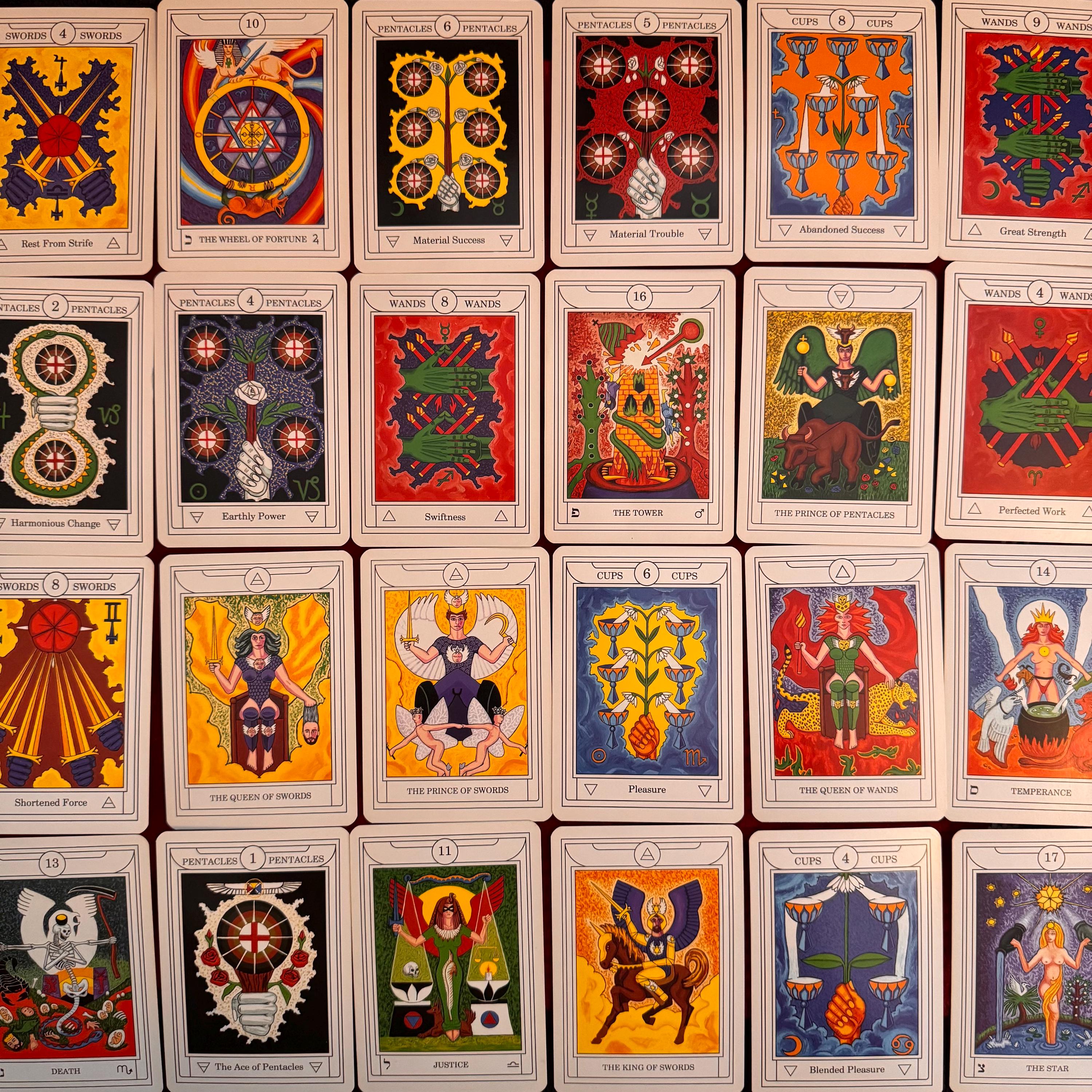 Golden Dawn Tarot Deck Set - Divination Hermeticism Thelema