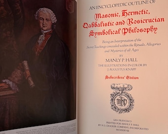 The Secret Teachings of Alls Ages, by Manly P Hall *1975 Signed* - Occult Encyclopedia Rosicrucian Freemasonry AMORC Hermeticism Theosophy