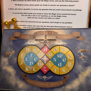 Holy Spirit Board Ouija Divination Board Superstition Occult Seance Witchcraft Pagan Druid Enochian Golden Dawn Esotericism Thelema OTO