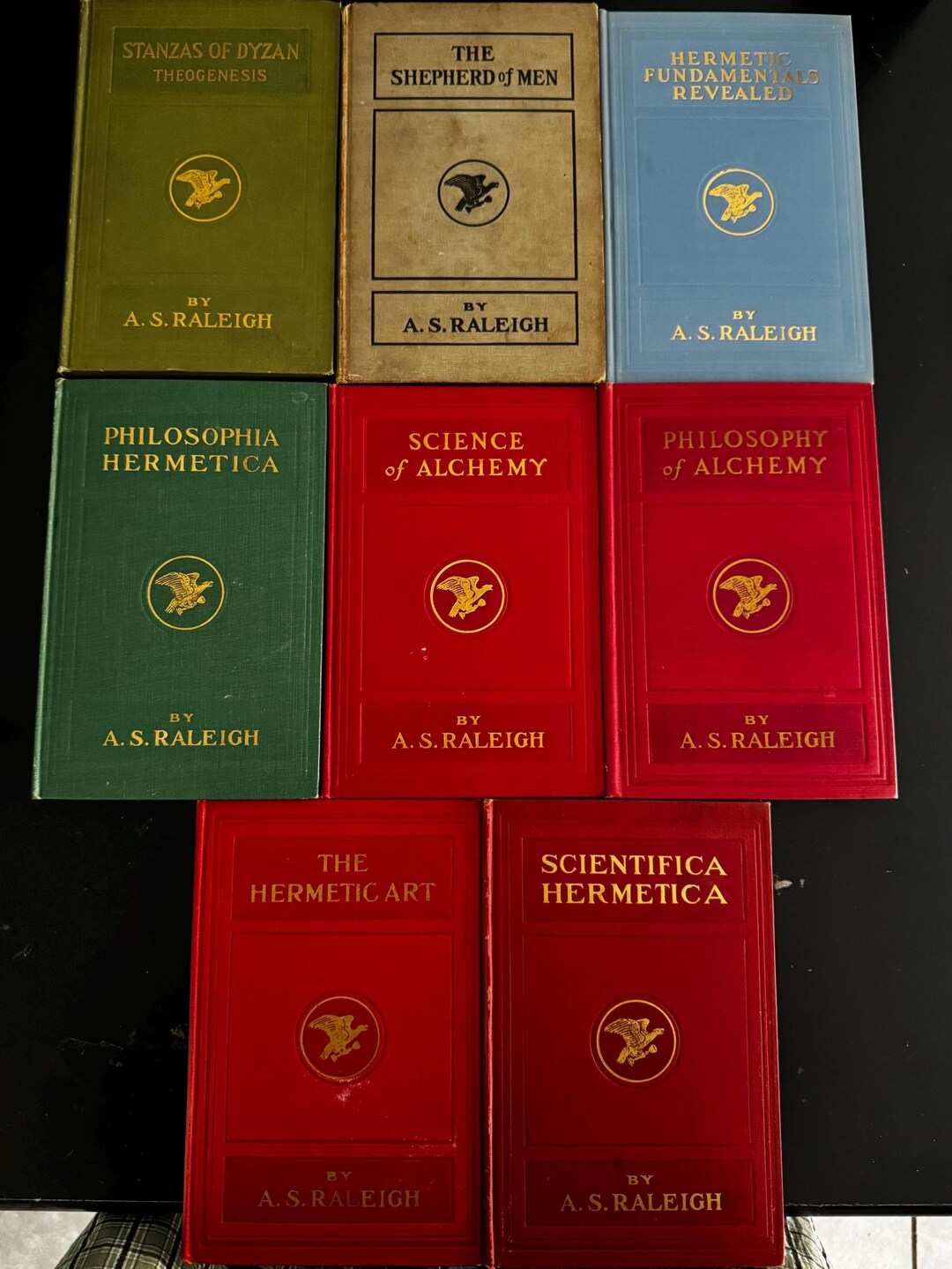 RARE HERMETIC TEMPLE Courses A.S. Raleigh 8 Vol. Set Theosophy Occult