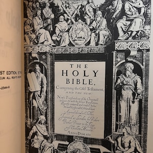 1611 Holy Bible Facsimile KJV - Christianity, Apocrypha, First Edition Bible, Custom, Handmade, Family Bible, Beautiful Bible, Catholicism