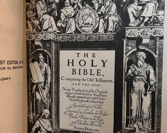 1611 Holy Bible Facsimile KJV - Christianity, Apocrypha, First Edition Bible, Custom, Handmade, Family Bible, Beautiful Bible, Catholicism
