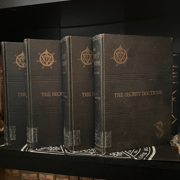 The Secret Doctrine, by H.P Blavatsky 4 Vol. Set (1917) - Theosophical Society, New Age, Freemasonry, Dzyan, Golden Dawn, Rare Occult Books