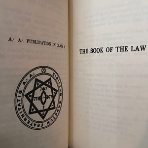 The Book of The Law, by Aleister Crowley Occult Facsimile, Black Magic, Enochian Magic, Thelema, Gnosticism, OTO, Golden Dawn, HandCrafted image 6