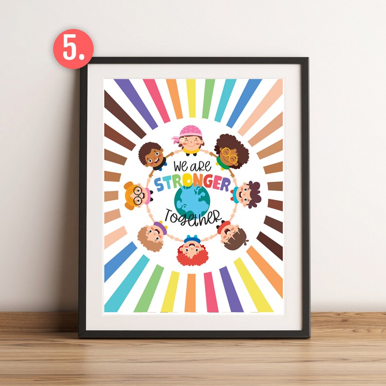 Choose Inclusion Diversity Classroom Art Prints - Choose Your Inclusive Posters. Set of ...