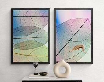 Colorful Abstract Art Print Set of 2 Prints Modern Wall Art Modern Abstract Art Colorful Wall Art Botanical Prints - INSTANT DOWNLOAD