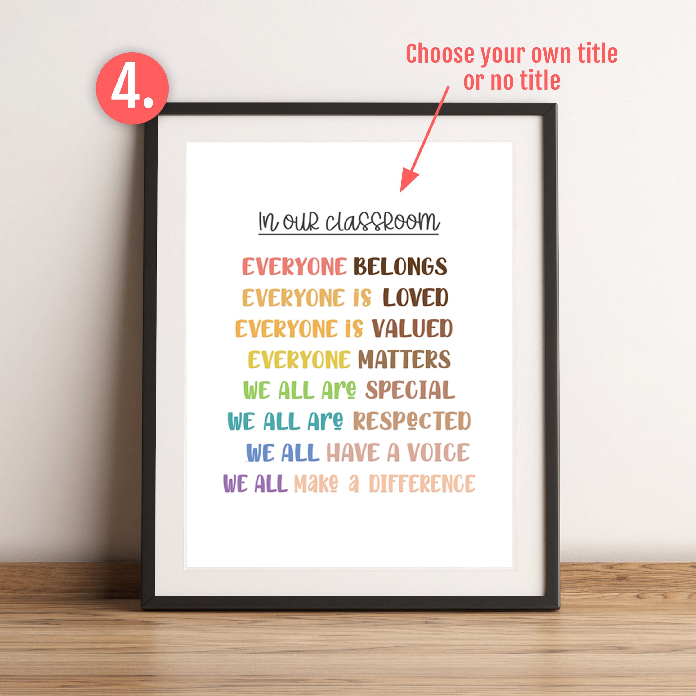 Choose Inclusion Diversity Classroom Art Prints - Choose Your Inclusive Posters. Set of ...