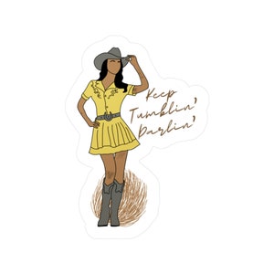 Keep Tumblin&#39; Darlin&#39; - Vinyl Sticker -Yellow Dress