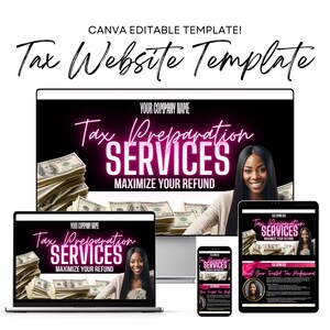 Tax Website Template, Tax Season Website, Tax Preparation Website Design, Tax Banner Templates, Tax templates, Accounting Website Template