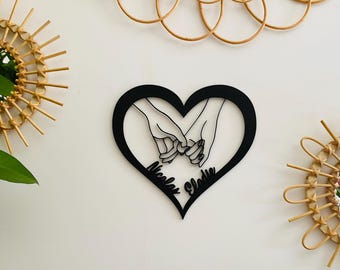 Personalized Hearts Frame