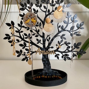 Porte Bijoux Arbre de Vie Personnalisation gratuite Arbre en Noir