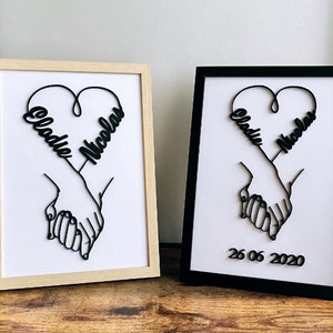 Cadre personnalisé Couple | Saint Valentin | Cadeau | Amour