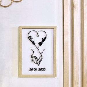 Cadre personnalisé Couple | Saint Valentin | Cadeau | Amour - Etsy France