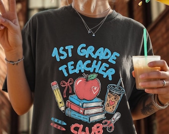 Chemise club des enseignants de 1re année, t-shirt pour la rentrée des classes Comfort Colors©
