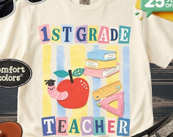 Chemise d'enseignant de première année, t-shirt de couleurs confortables pour la rentrée