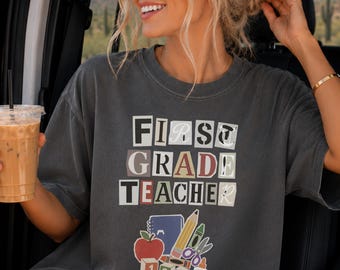 Chemise Comfort Colors© pour enseignant de première année, Rentrée scolaire, Vêtements pour éducateurs du primaire