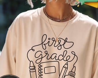 Chemise pour professeur de première année Comfort Colors, t-shirt pour la rentrée des classes