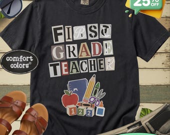 Chemise pour professeur de première année Comfort Colors, t-shirt pour la rentrée des classes