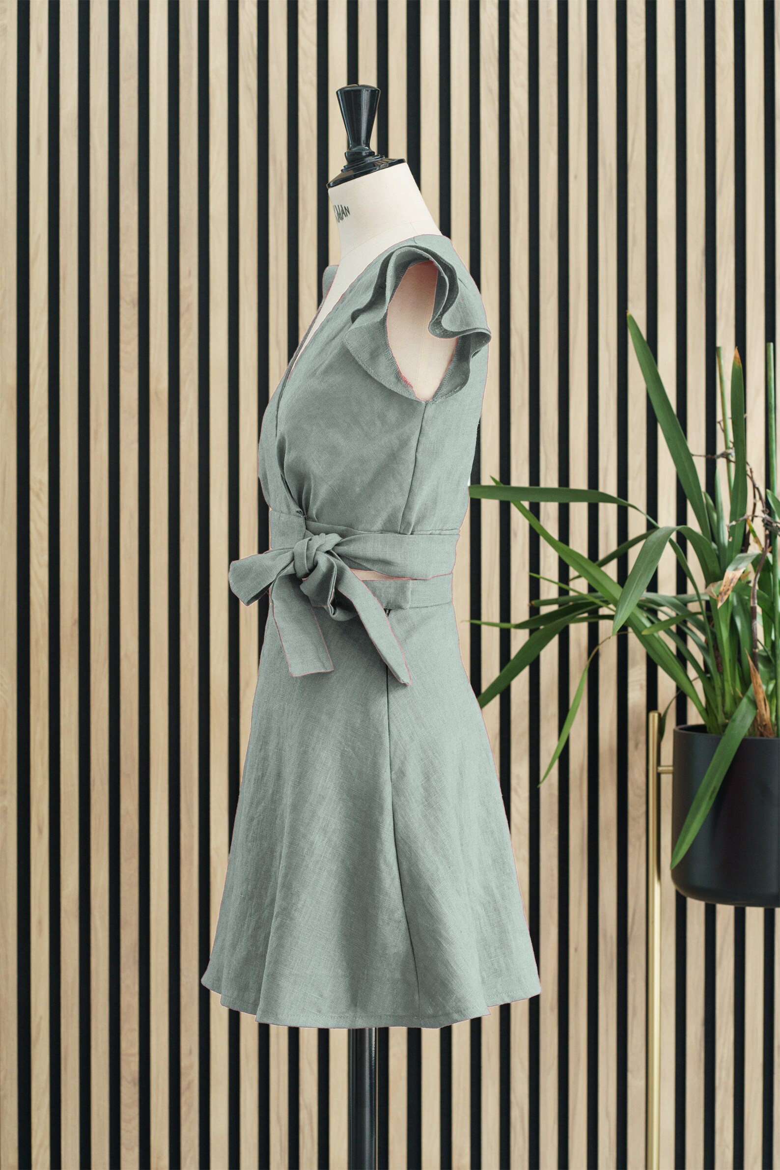 Matching Linen Set in Blue, Shadow Blue Skirt and Top, Soft Linen Set — free download