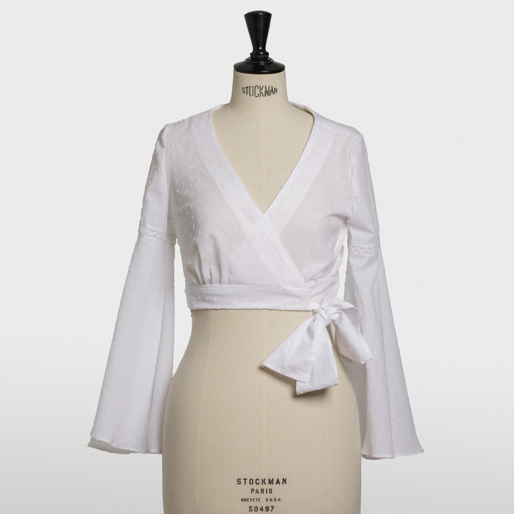 White Wrap Blouse - Etsy