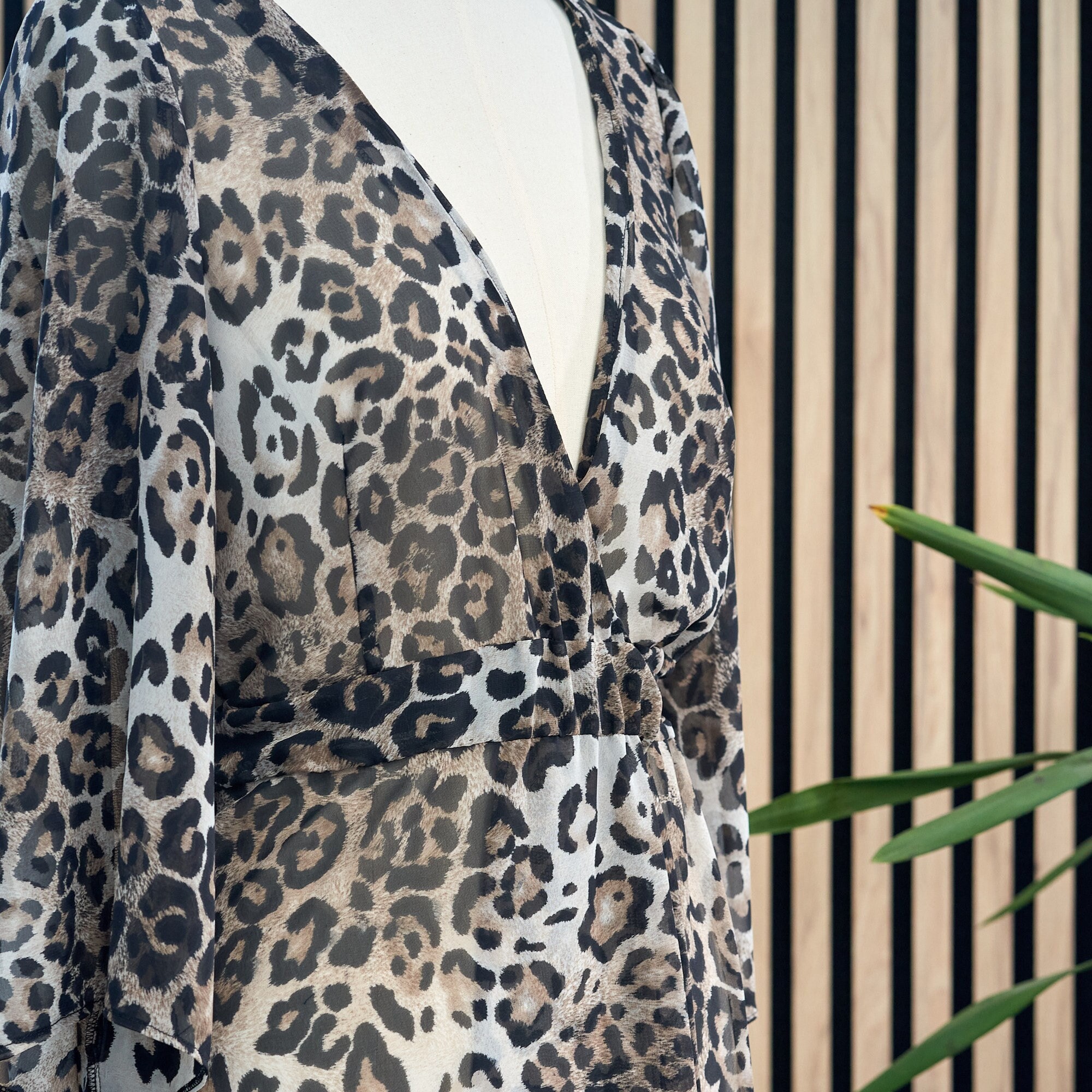Animal Print Wrap Dress 683