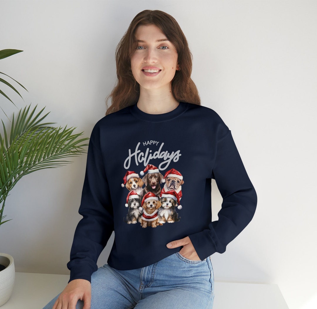 Cute Dog Holiday Sweater. Dogs Christmas Sweater Festive Dog Etsy