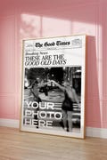 Custom Newspaper Print, Good Old Days Poster, Personalized Newsprint, Trendy College Dorm Wall Art, DIGITAL DOWNLOAD product logo