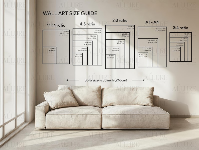 wall art size guide