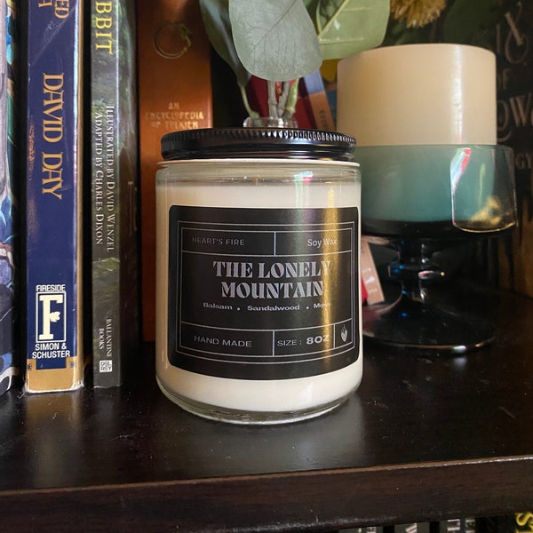 The Lonely Mountain candle/ LOTR inspired/ Lord of the Rings/ Book Nerd