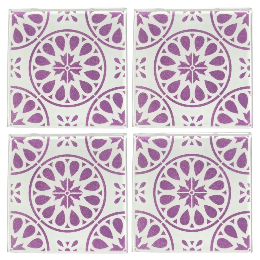 Ceramic Epoxy Wall Tiles Art / Backsplash Tiles / 6x 6 Tiles / 4x Tiles