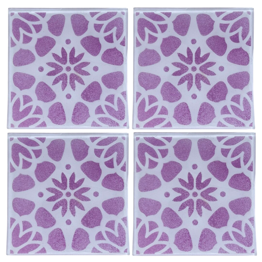 Epoxy Wall Tiles Art / Backsplash Ceramic Tiles / 6x 6 Tiles / 4x Tiles