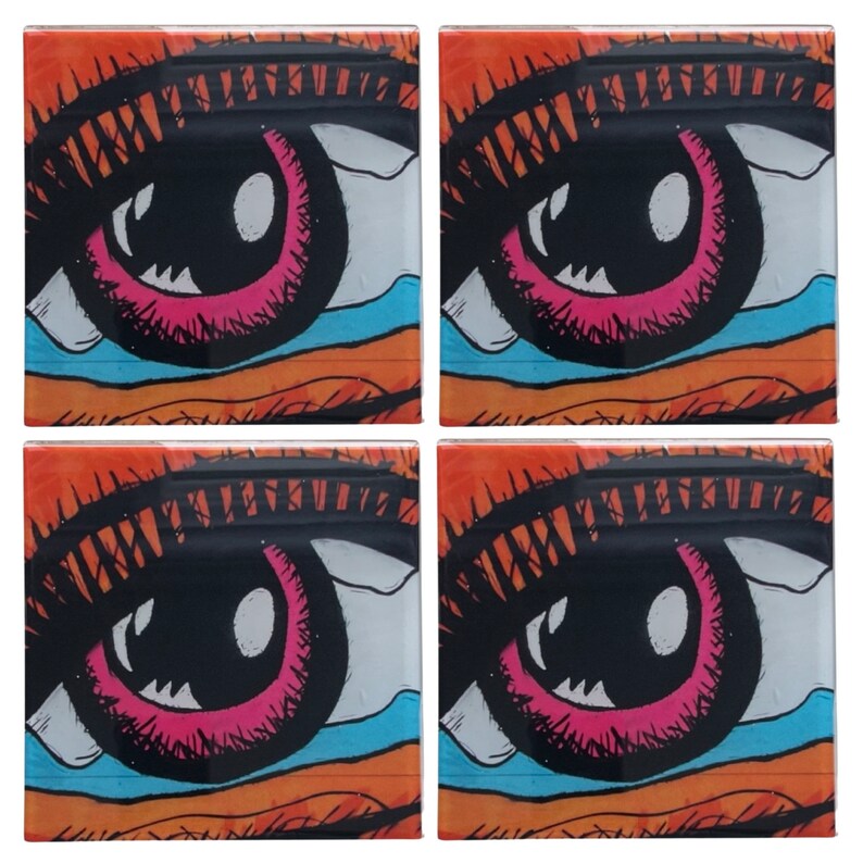 Epoxy Resin Wall Tiles / Backsplash Ceramic Tiles / 6x 6 Tile / 4x