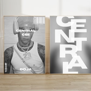 Poster di copertina dell'album Central Cee Duo Rap, poster di musica hip-hop minimale, stampe di album, decorazioni murali musicali, stampe di poster musicali, decorazioni per la casa