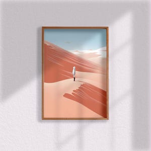Little Explorer Desert Wall Art, for Kids Room, Pastel Poster for Playroom, Baby Room, Bedroom Decor