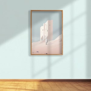 Little Explorer Ruins Wall Art, for Kids Room, Pastel Poster for Playroom, Baby Room, Bedroom Decor