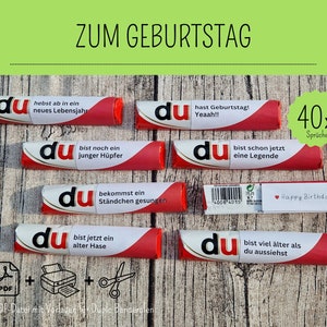 Geschenkidee Geburtstag: Download 40 Duplo Banderolen mit schönen DU Botschaften Glückwunsch zum Geburtstag | Duplo Banderole Geburtstag PDF