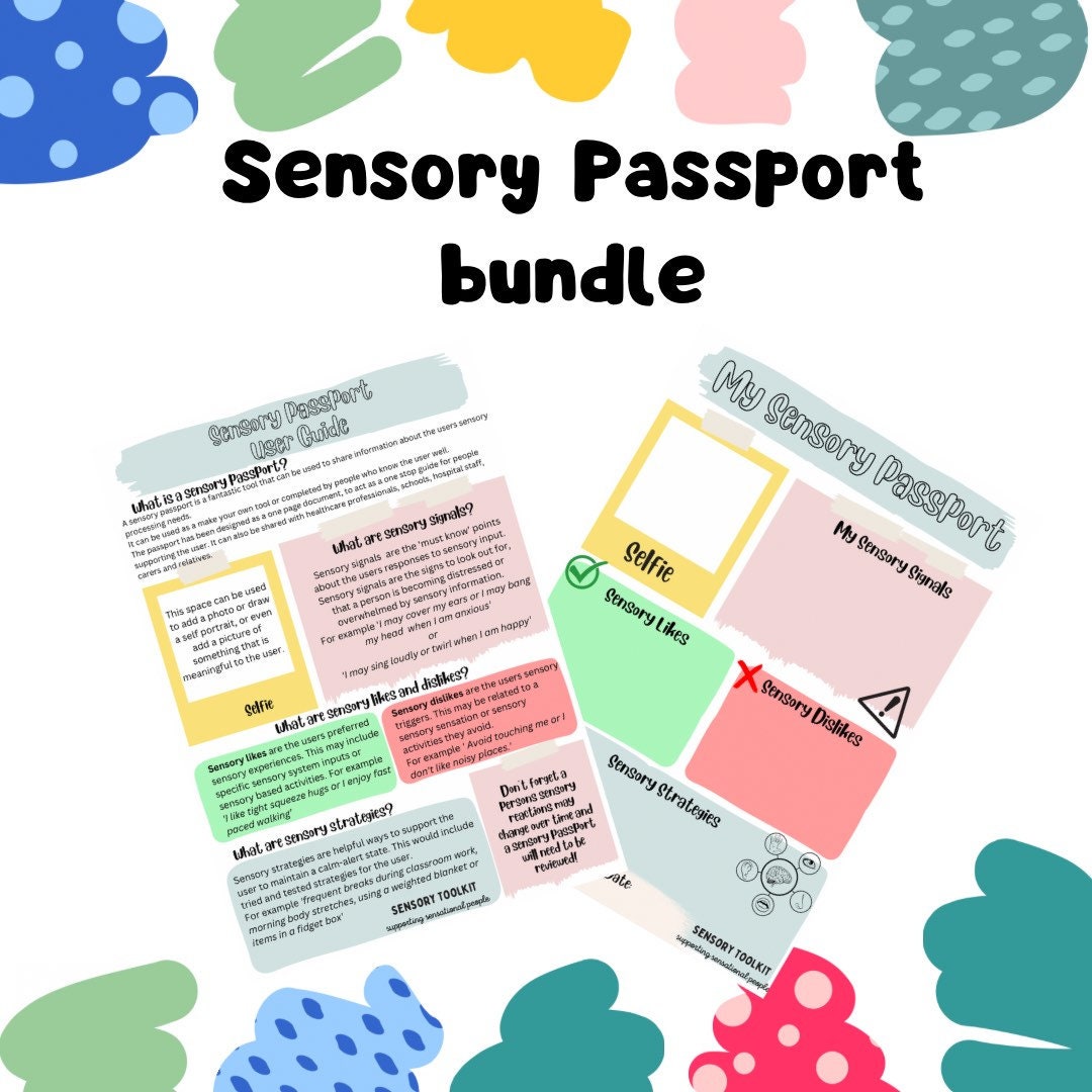 Sensory Toys Sensory Kits PRINTABLE Sensory Processing Toolkit Sensory Passport - Etsy