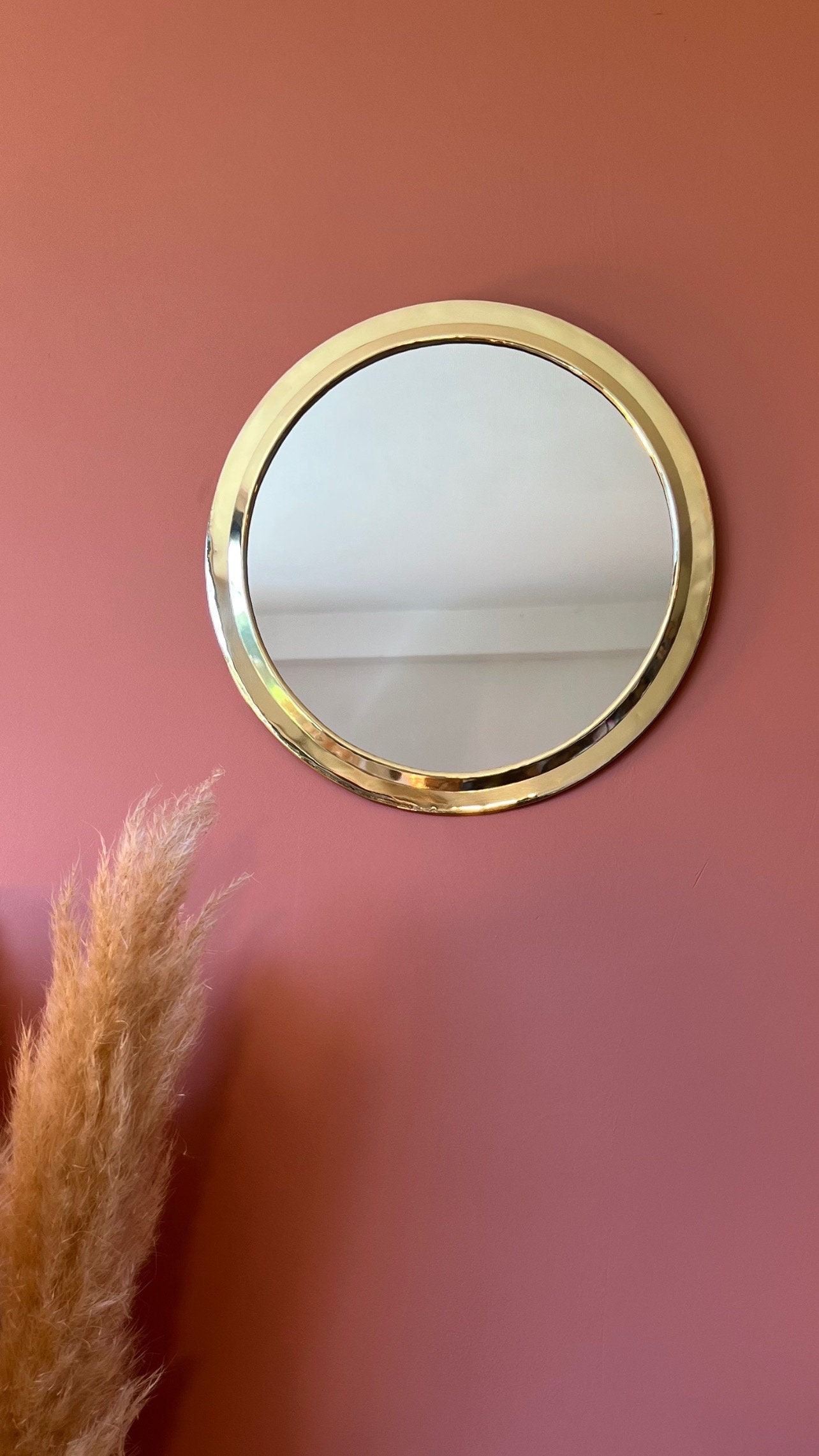 Miroir rond en laiton doré 23 ou 30cm — Beyit