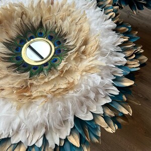 yin and yang, bali, african art, jute mirror, bridesmaid gift, holistic home, gold jujuhat, tranquility, birth gift, personalized gift, metal mirror, plumes et bois