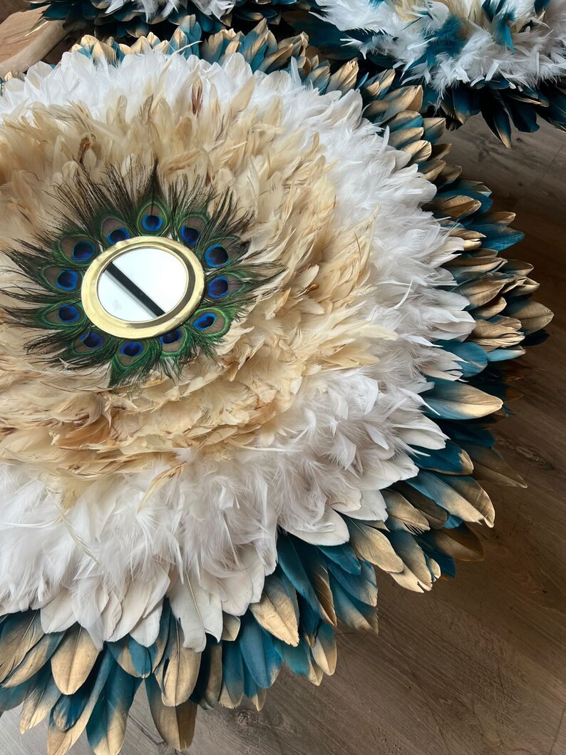 yin and yang, bali, african art, jute mirror, bridesmaid gift, holistic home, gold jujuhat, tranquility, birth gift, personalized gift, metal mirror, plumes et bois