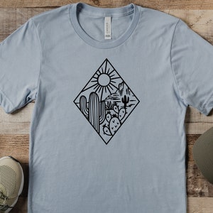 Diamant Kaktus Szene Shirt Wüsten Shirt für Kaktus Shirt für Wüsten Abenteuer Shirt Arizona Shirt Niedliches Kaktus Shirt